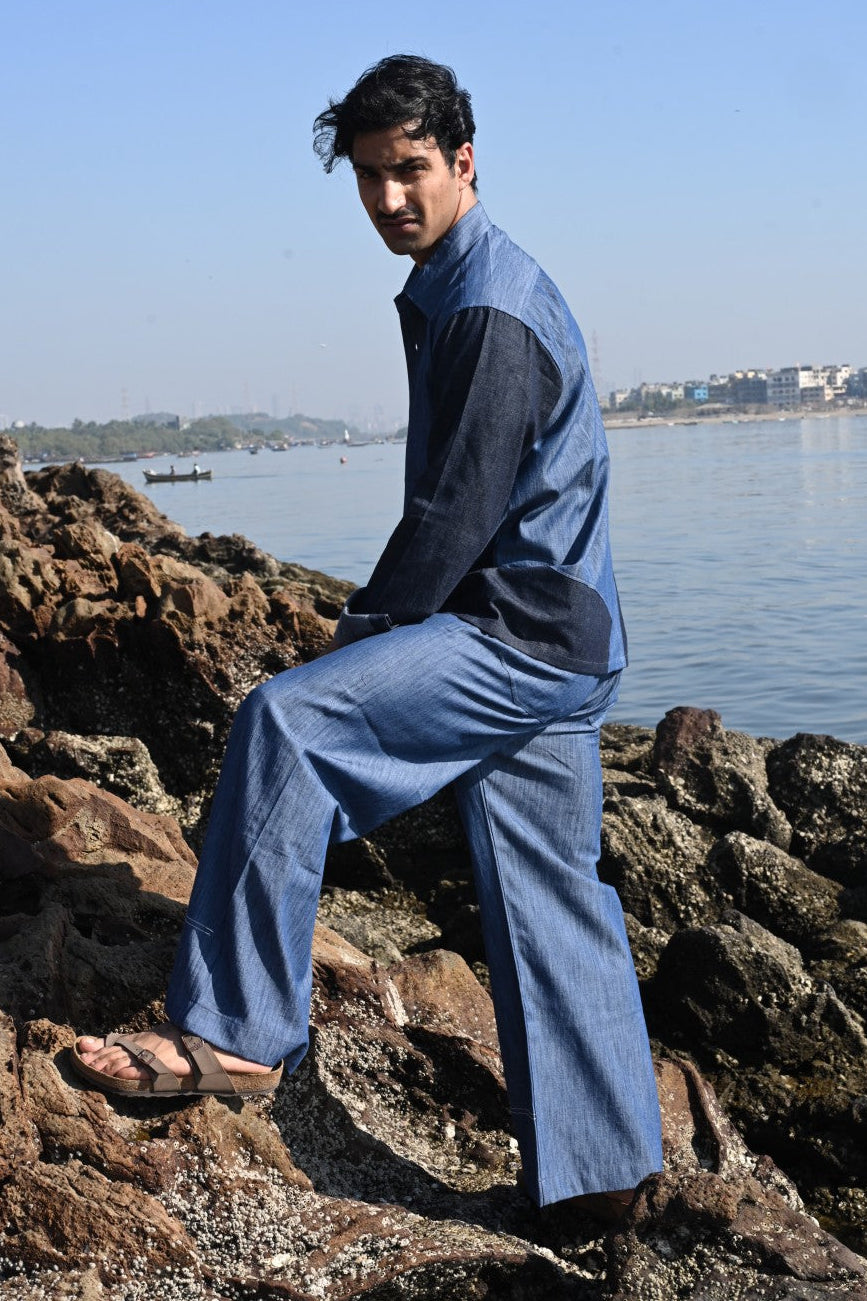 Denim abstract shirt