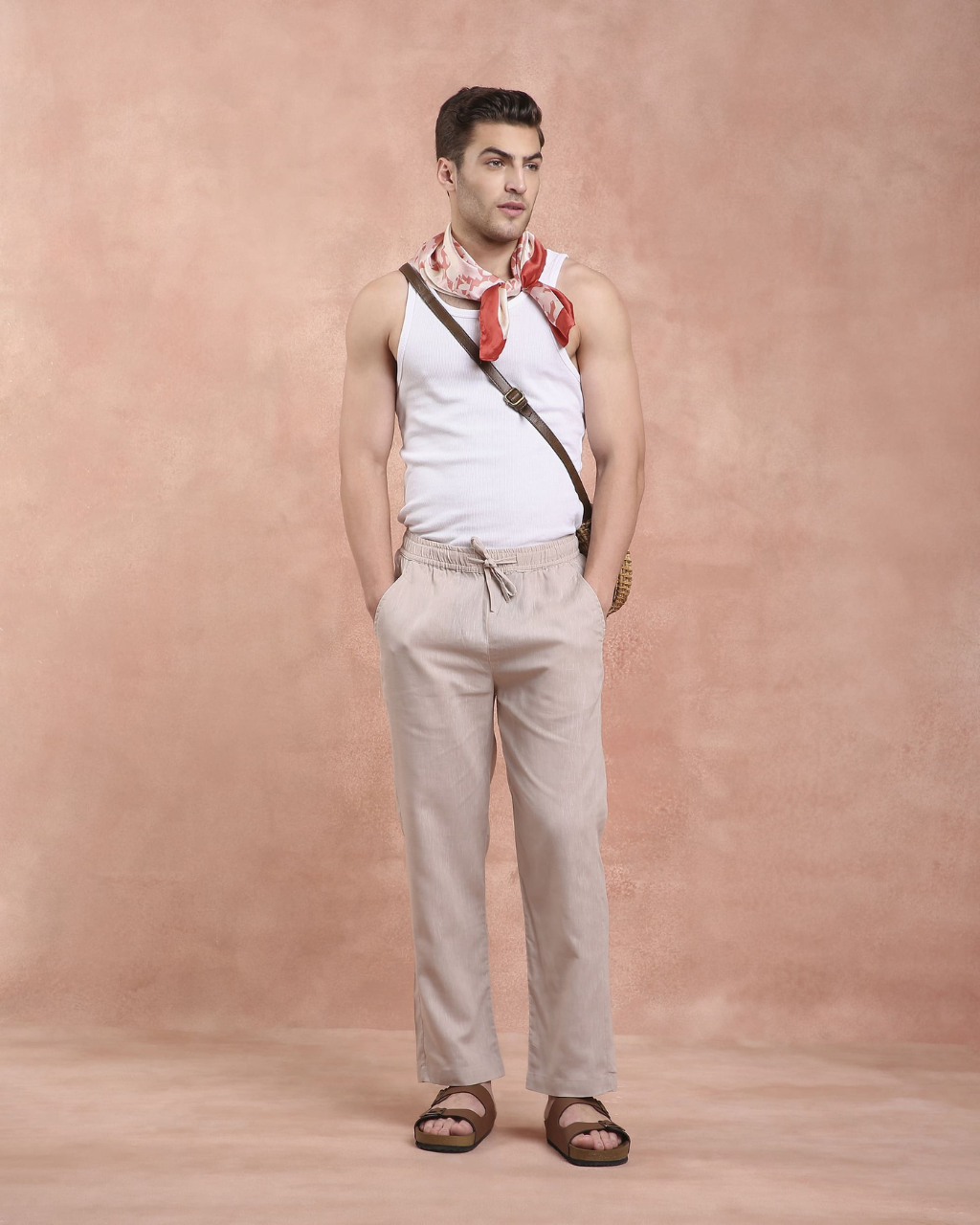 Beige Linen Pants
