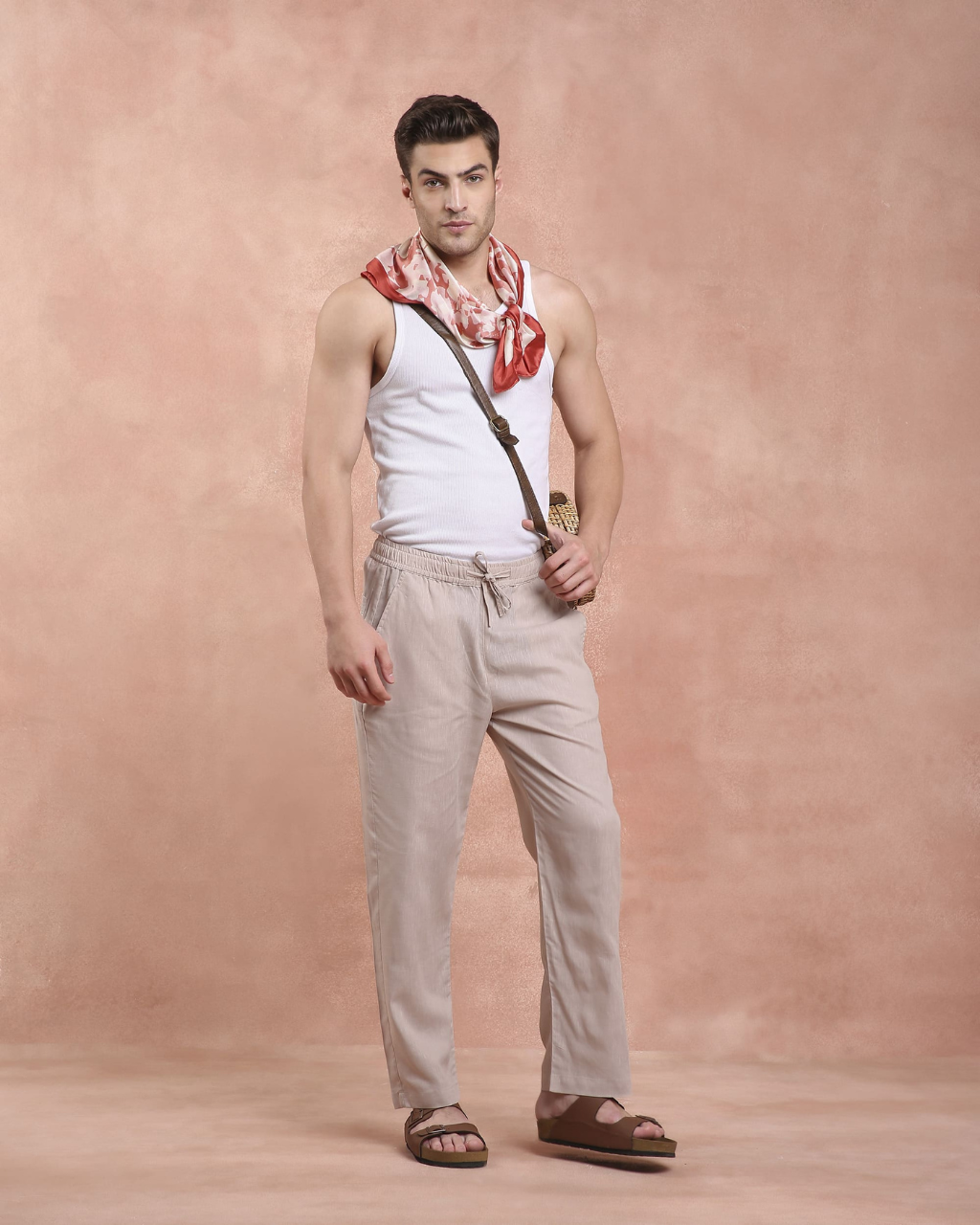 Beige Linen Pants