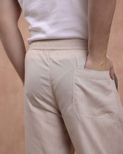 Beige Linen Pants