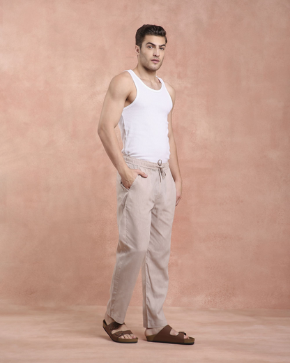 Beige Linen Pants