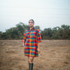 Madras checks dress