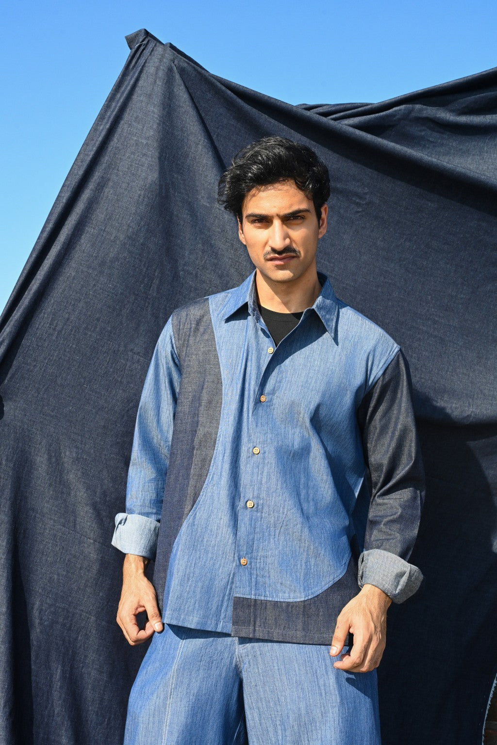 Denim abstract shirt