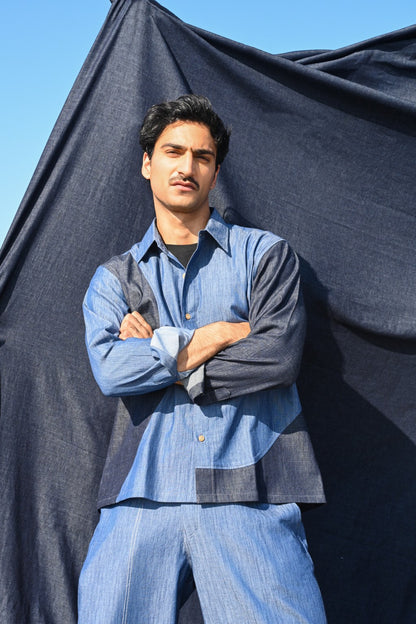 Denim abstract shirt