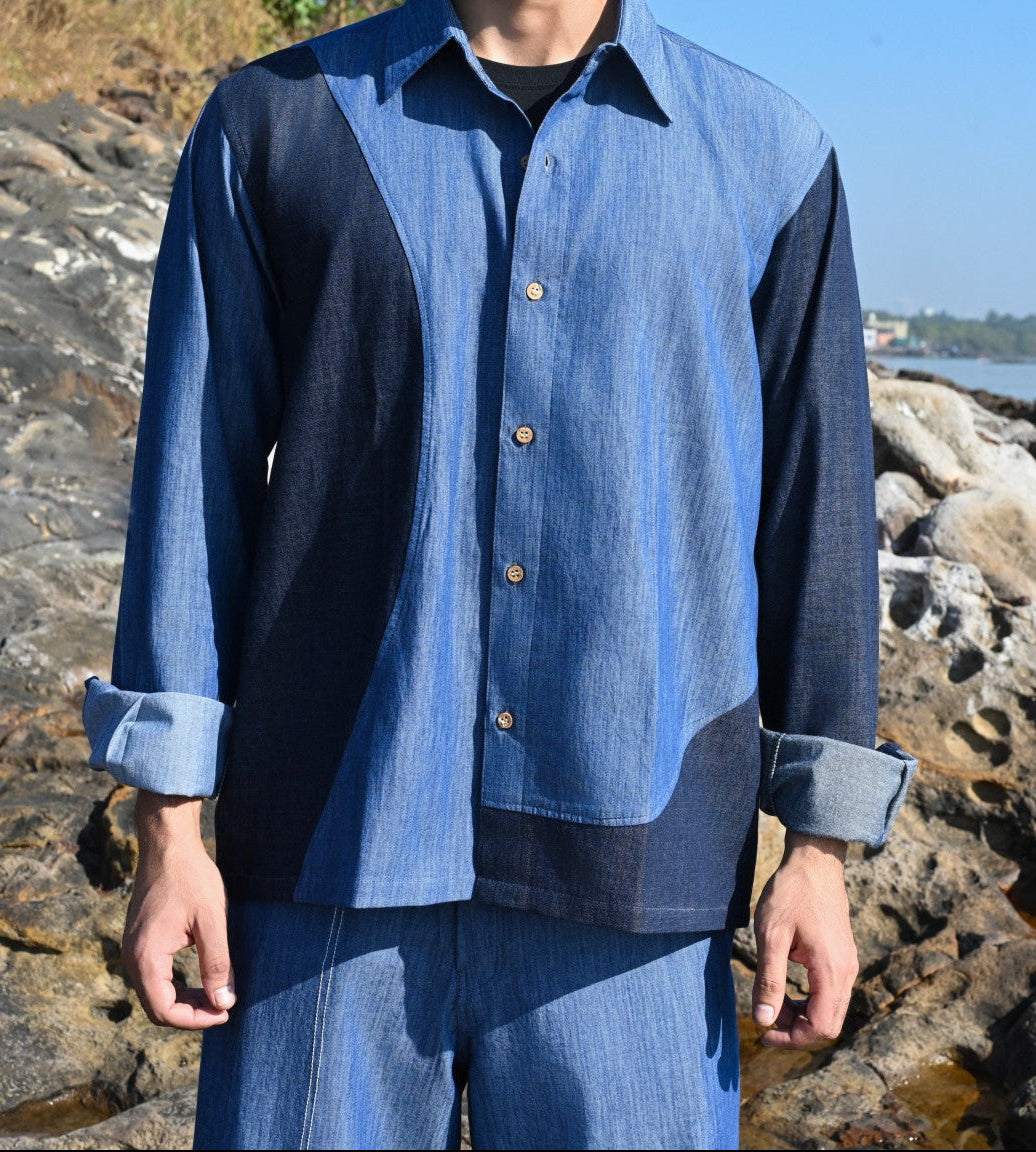 Denim abstract shirt