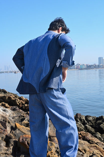 Denim abstract shirt