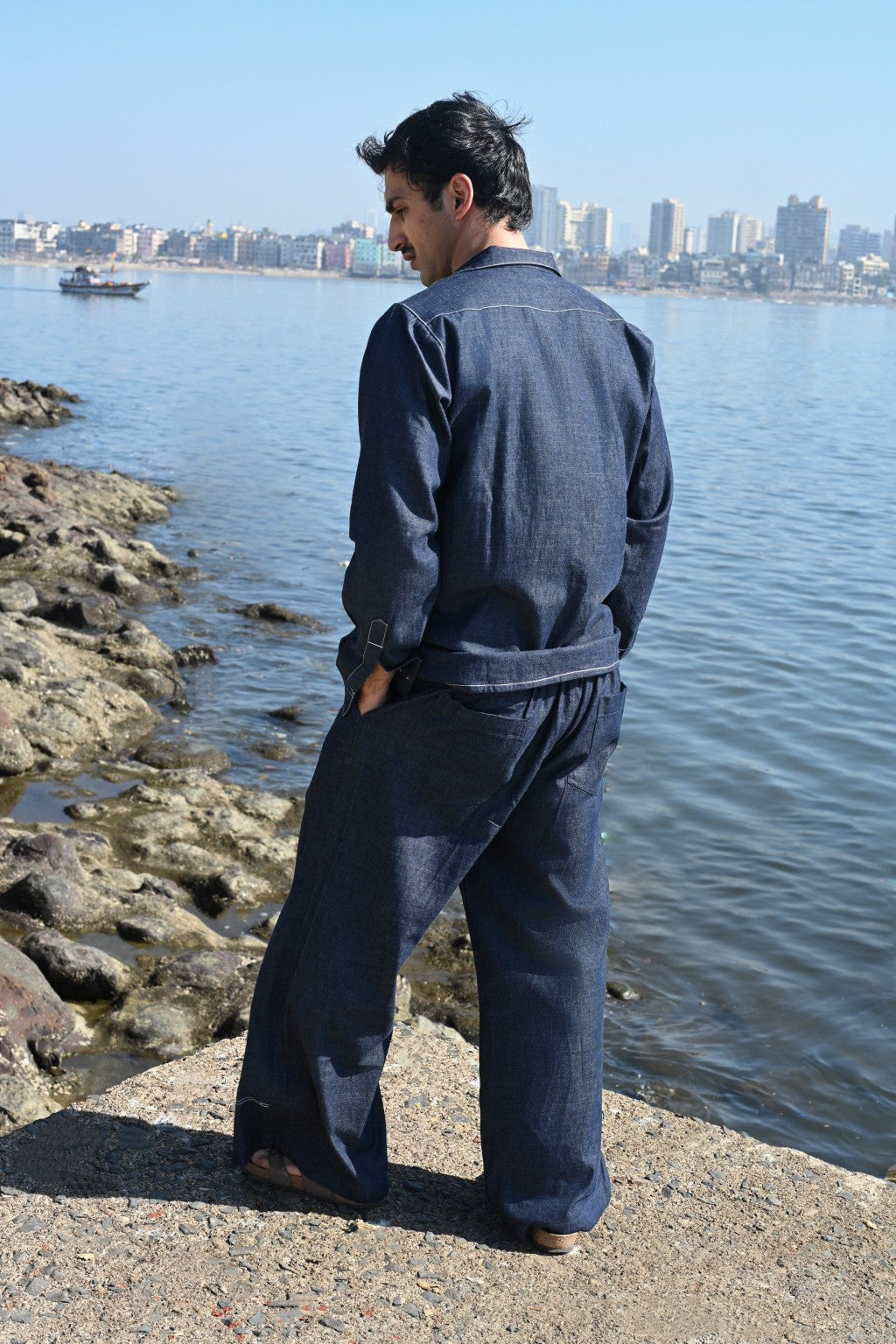 Denim V neck Co-ord Set