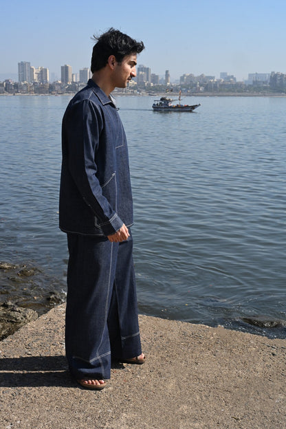 Denim V neck Co-ord Set