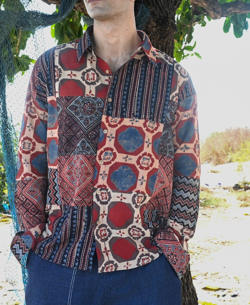 Ajrakh block shirt