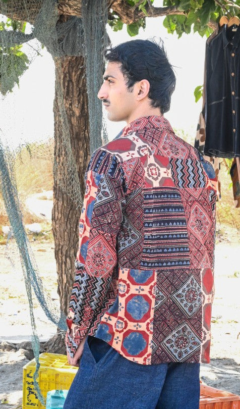 Ajrakh block shirt