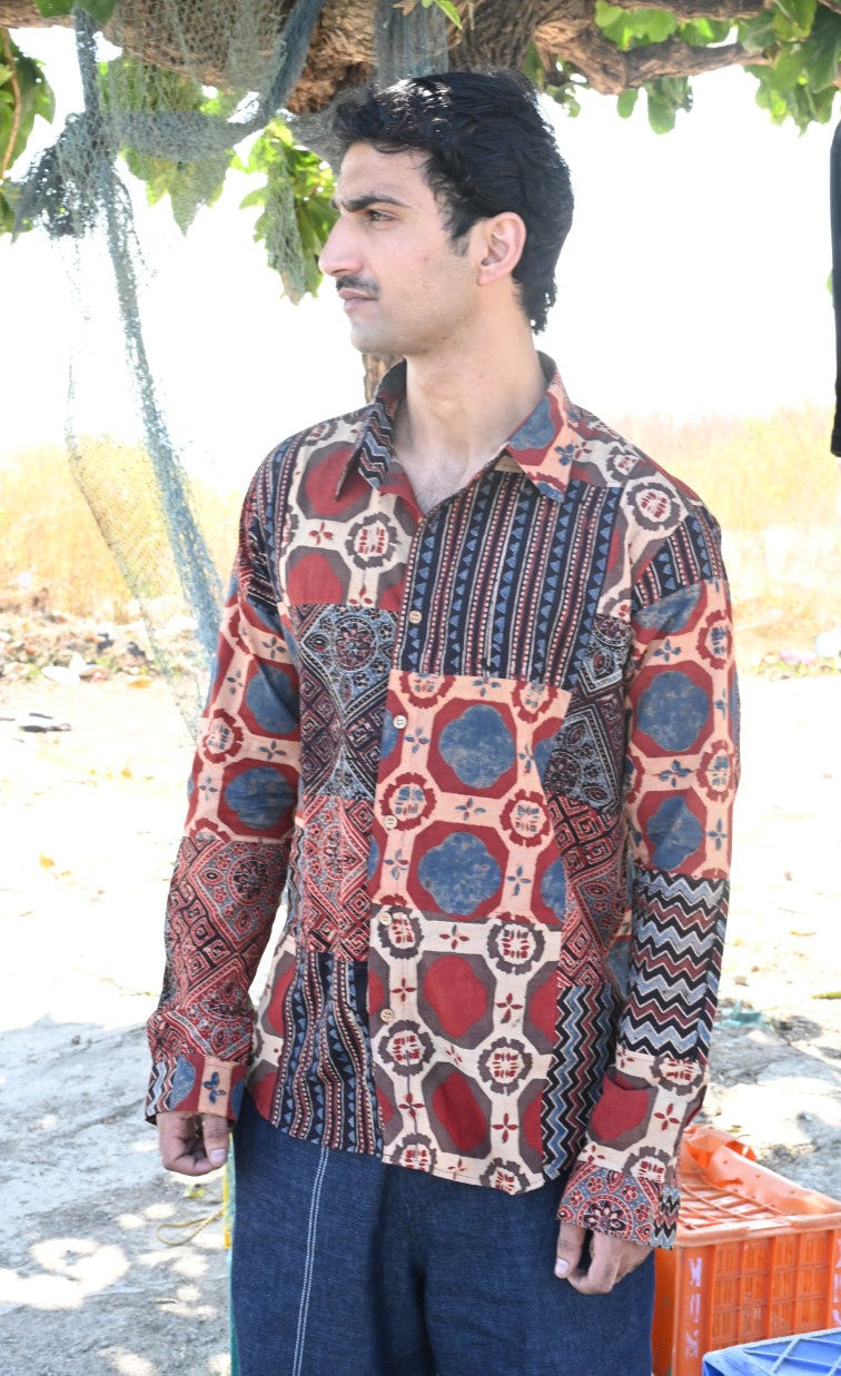Ajrakh block shirt