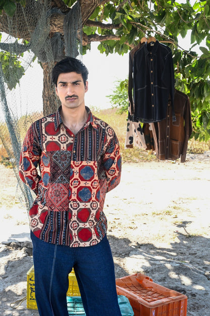 Ajrakh block shirt