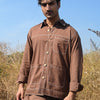 Espresso top stitch shirt