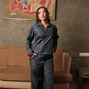 Women denim v-neck Co-ord set