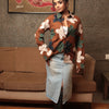 Women Mocha Bloom Shirt