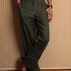 Olive top stitch Pants