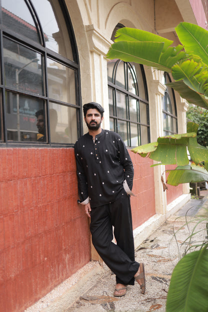 Clubs & Spades-BL Short Kurta