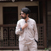 Clubs & Spades-Beige Short Kurta