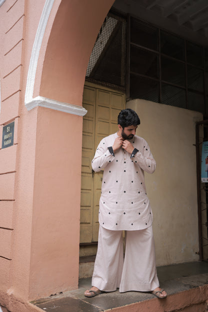 Clubs & Spades-Beige Kurta