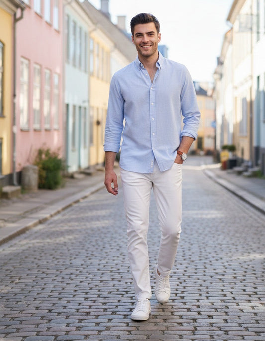 Blue Linen Shirt